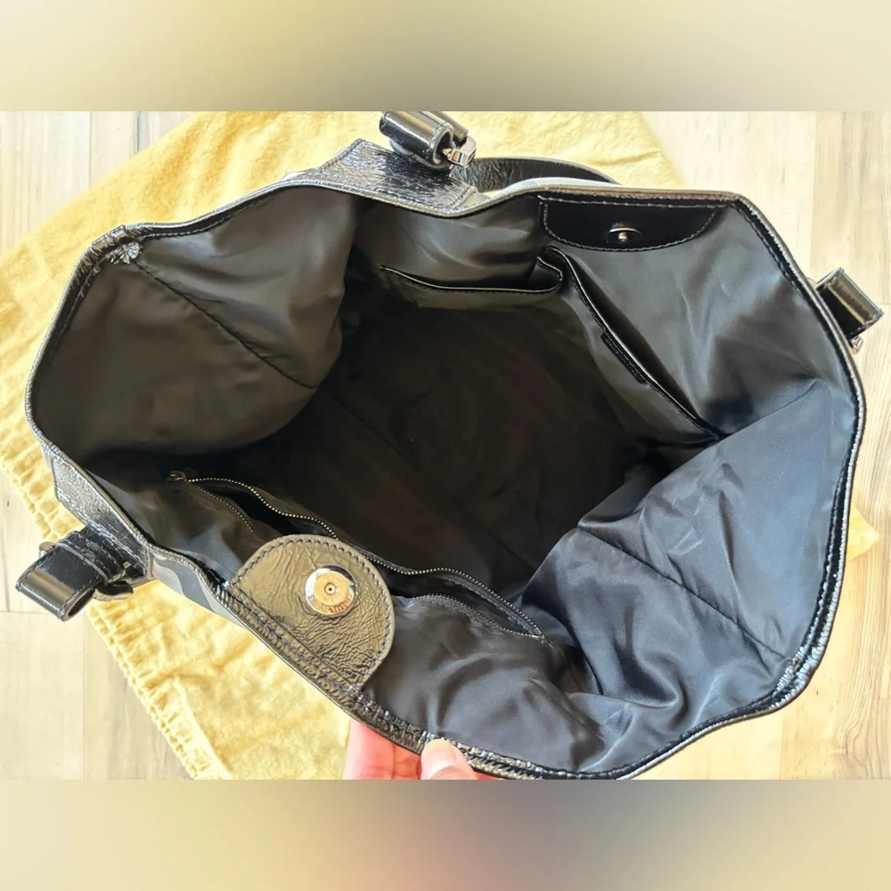 Black and gray Burberry check tote - Picture 7 of 8